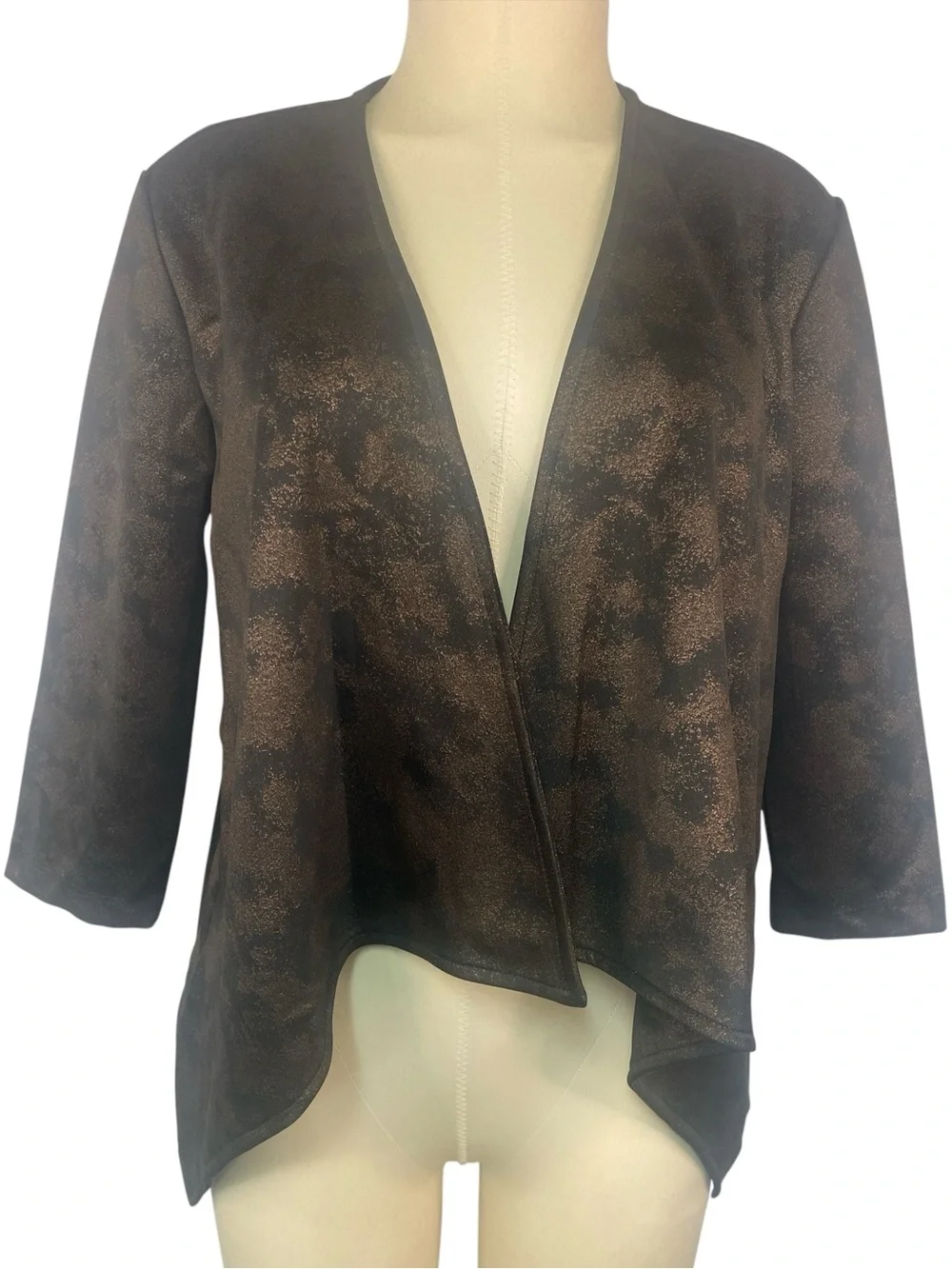 Wrangler Brown Open Front Draped Jacket Women’s Medium